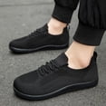 thumbnail image 5 of Nestiefly Womens Walking Shoes Wide Toe Box Barefoot Shoes Knitted Fashion Sneaker with Arch Support Black Wide 6, 5 of 5