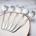 thumbnail image 4 of Chenggu 8-piece flower coffee teaspoon stainless steel sugar spoon tea party flower fancy tableware set stirring stick creative stirring teaspoon 8 different patterns, 4 of 7