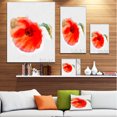 thumbnail image 3 of Large Red Poppy on White Back - Flower Artwork on Canvas, 3 of 4
