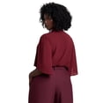 thumbnail image 2 of ELOQUII Women's Plus Size Bow Blouse With Flutter Sleeve, 2 of 3