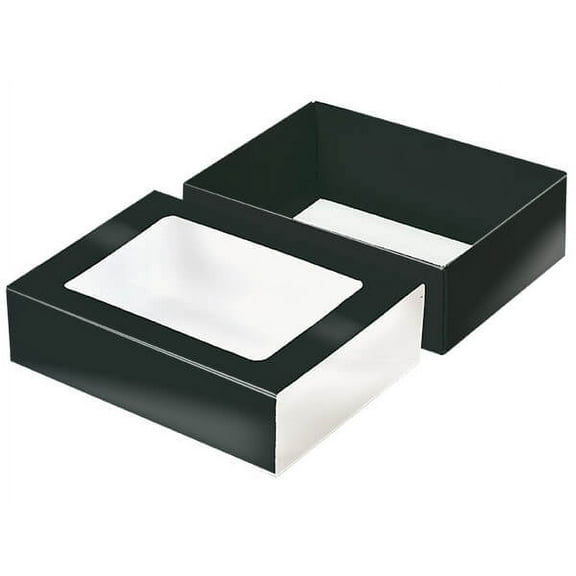 20 PK, Black Slide Open Candy Box Set, 6.5 x 4.75 x 2" For Candy Packaging Or Small Gifts