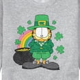thumbnail image 3 of Garfield Rainbow Shamrocks - Men's Crew Neck Fleece Pullover, 3 of 5