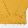 thumbnail image 6 of Gubotare Toddler Sweater Baby Girls Knit Sweater Ruffle Long Sleeve Crewneck Sweaters Toddler Solid Color Pullover Kid Tops Size 4T 5T (Yellow,4-5 Years), 6 of 7