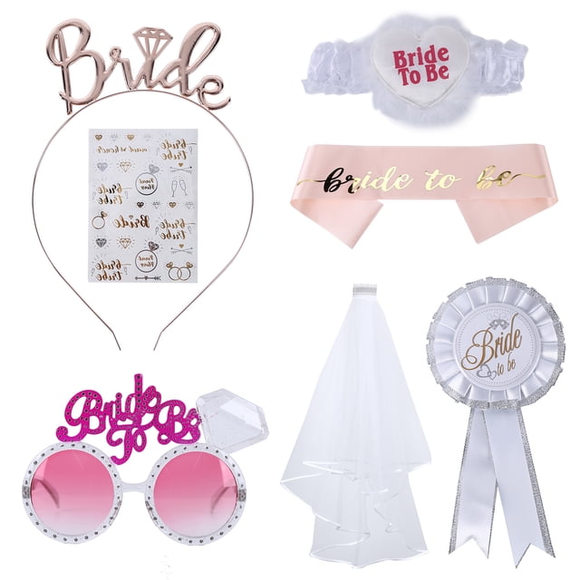 Suministros para despedida de soltera, decoración para fiesta de despedida de soltera, kit de purpurina de oro rosa Likrtyny Para estrenar