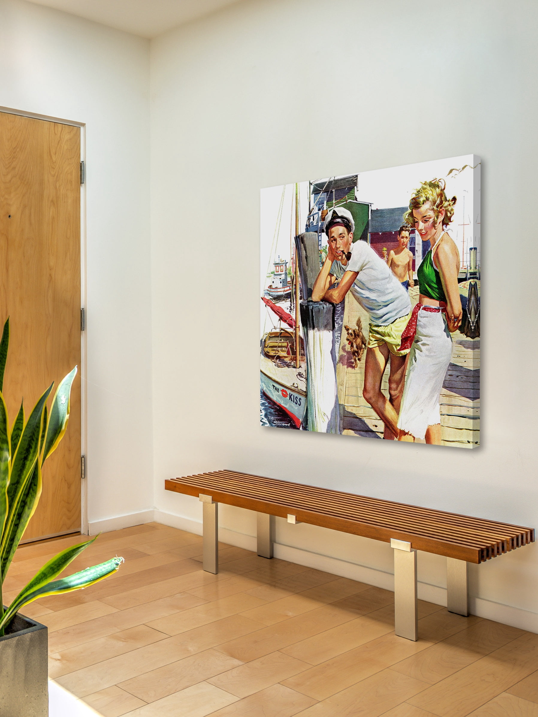 "Checking Her Out" Painting Print on Wrapped Canvas