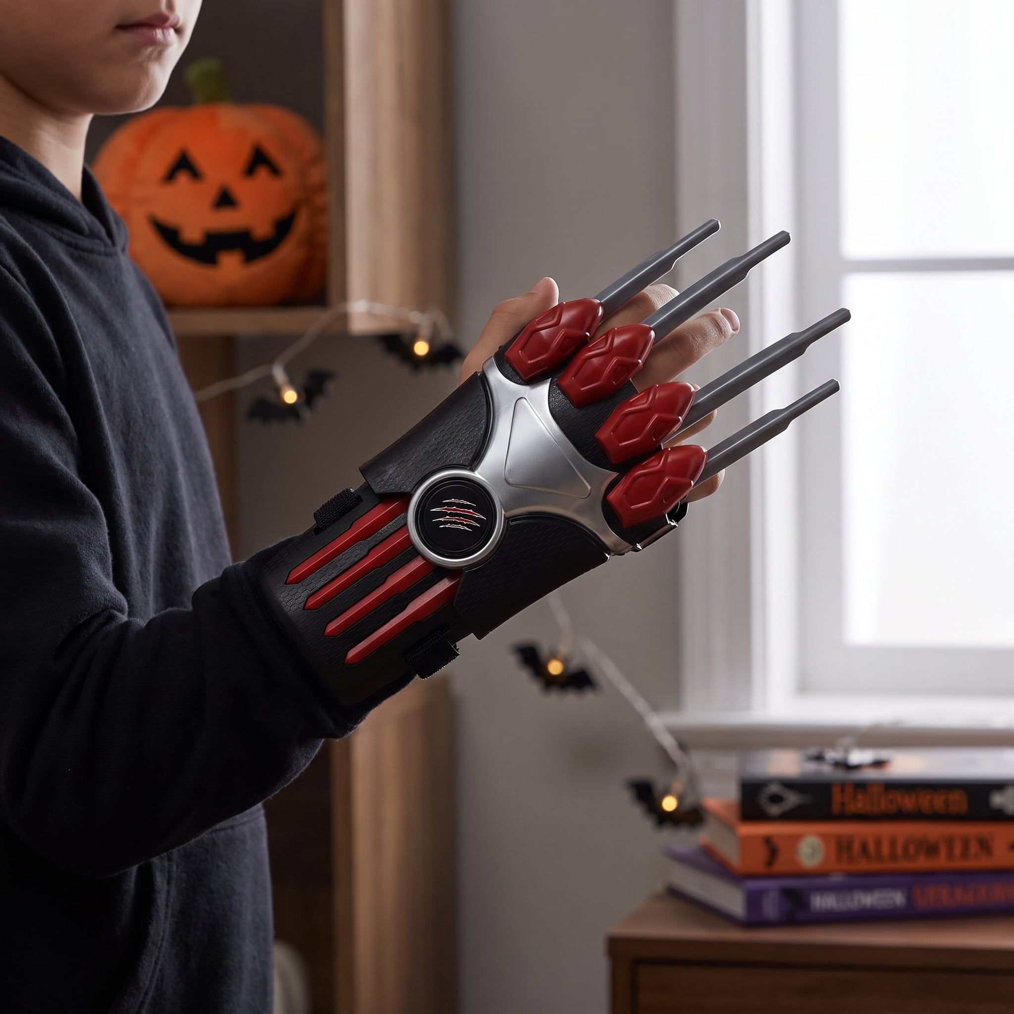 Ninja Slash Claw Costume Accessory for Children, Black and Red, Halloween by Way To Celebrate