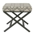 thumbnail image 2 of HomePop Decorative Square Ottoman with Metal Base, Multiple Colors, 2 of 6