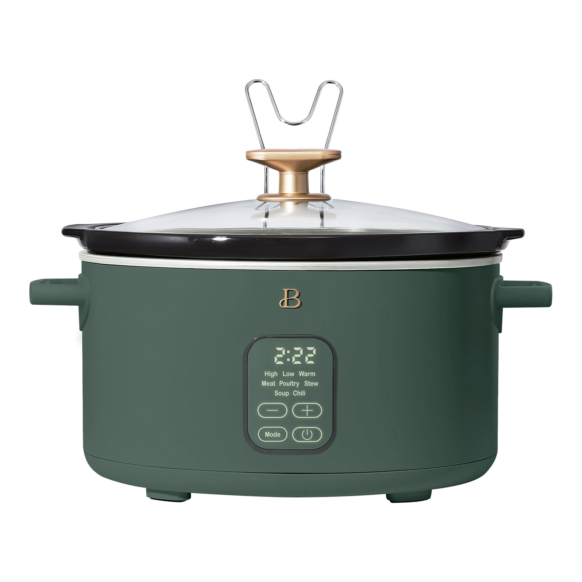 Beautiful 6 Qt Programmable Slow Cooker, Thyme Green by Drew Barrymore