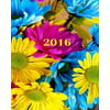 2016: Calendar/Planner/Appointment Book: 1 Week on 2 Pages, Format 6 X 9 (15.24 X 22.86 CM), Cover Flowers