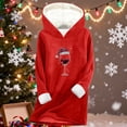 thumbnail image 4 of Aimik Plus Size Hooded Top for Women Fall Winter Thick Fleece-Lined Warm Base Layer Sweatshirt Loose Fit Long Sleeve Hooded Top, 4 of 6