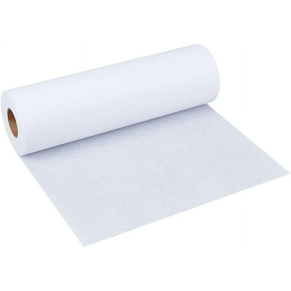 White Cut Away Embroidery Stabilizer 12 Inchx25 Yard Roll Cut Away Stabilizer Backing Cut Away Machine Embroideried Stabilizers Soft Embroideried Stabilizers for Machine Embroidery Backing Silver