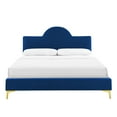thumbnail image 5 of Modway Sunny Performance Velvet Twin Bed in Navy, 5 of 10