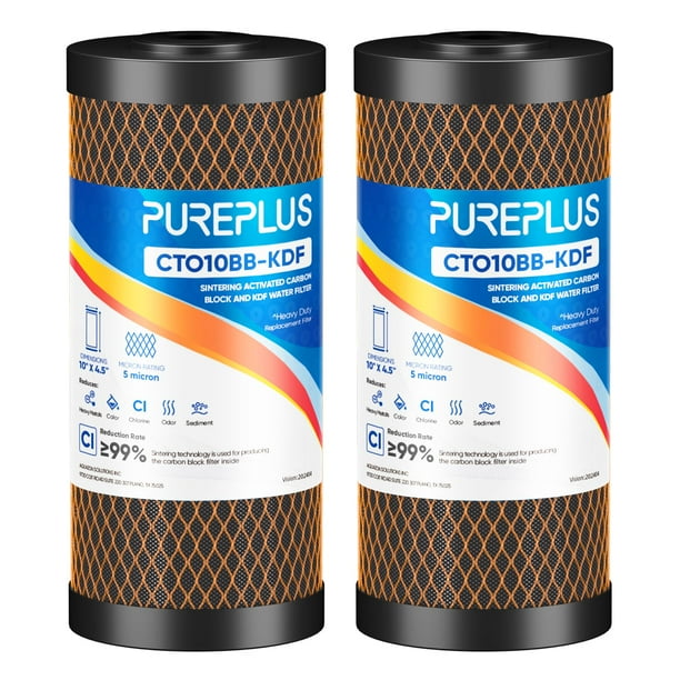 Filtro de agua PUREPLUS 5 Micron 10 x 4.5 Carbón Activado