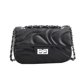 thumbnail image 1 of Nuevo bolso de mano de color sólido con cadena rómbica de cuero de PU, bolso de mano debajo del brazo, bolso pequeño de moda para colgar al hombro, negro, 1 of 5