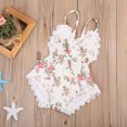 thumbnail image 3 of SUNSIOM Baby Girls Summer Sleeveless Romper V Neck Lace Patchwork Jumpsuit, 3 of 8