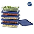 thumbnail image 2 of Pillsbury 10pc 3-Cup Rectangular Glass Food Storage Set, 2 of 4