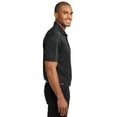 thumbnail image 3 of Port Authority Silk Touch Performance Colorblock Stripe Polo-2XL (Black/ Steel Grey), 3 of 6