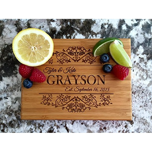 Personalized Mini Cutting Board Decorative Small Wood Cutting Board For Housewarming Gifts Also Bridal Shower And Wedding Gifts 6 X 8 Single Tone Bamboo Rectangular Grayson Design Walmart Com Walmart Com
