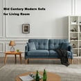 thumbnail image 4 of DEALTOPS Mid-Century Modern 3 Seat Sofa Couch, The Ultimate Comfort Experience Loveseat with Thick Cushions,Waterproof Fabric,and USB Port - Blue, 4 of 7