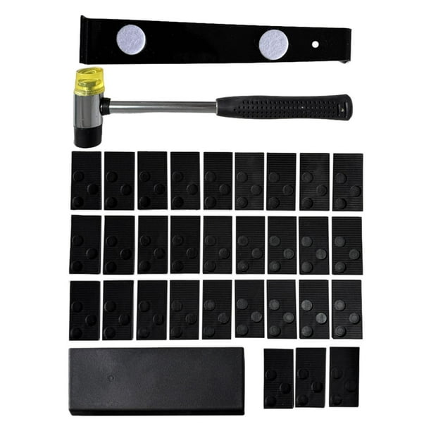 33 piezas kit de instalación de pisos laminados barra de extracción de madera ajustado de piso de madera 30 espaciadores de doble cabeza herramientas