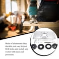 thumbnail image 2 of Router Table Insert Plate Detachable Removable Scaled Pre-drilled Plastic Rings Metal Trimming Machine Woodworking Bench Plates Accessories Black, 2 of 8
