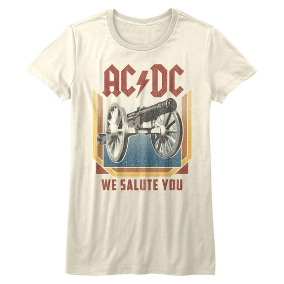 AC/DC Salute Vintage White Women's T-Shirt 2Xl