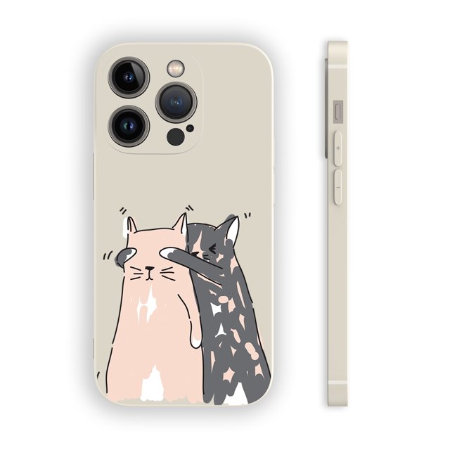 Moderno y práctico: estuche protector de doble capa con acabado mate y gráficos divertidos para iPhone 15 Pro Max 14 13 12 Pro 11