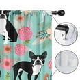 thumbnail image 4 of Blackout Kids Curtains,Green Boston Terrier and Flower Childrens Insulated Curtains Set Of 2,Bedroom Essentials,Toddler Room Decor 52x84in(132x213cm), 4 of 4