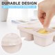 thumbnail image 5 of Fiudx Lonchera de Paja de Trigo, Contenedor de Alimentos con Diseño de Cuatro Compartimentos, Tapa Transparente para Refrigerios, Almacenamiento Apilable y Fácil de Limpiar, Ideal para Picnics Al Air, 5 of 6