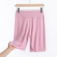 thumbnail image 2 of tarylea Plus Size Pajamas Shorts for Women Stretchy High Waisted Lounge Shorts Solid Color Casual Comfy Sleep Shorts, 2 of 3
