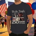 thumbnail image 4 of sususu 250 Anniversary USA Shirt Men USA 250th Anniversary T-Shirt Patriotic Pride Tee Cotton Blend Shirts Casual Tops Black S, 4 of 5