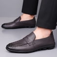 thumbnail image 6 of Men's Thin-Soled Non-Slip Loafers, Slip-On Business Shoes Fashionable Simple, 6 of 9