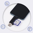 thumbnail image 4 of Injueey Lector de tarjetas multifunción 2 en 1 Compatibilidad USB0 de alta velocidad No para instalar la aplicación USB2.0 de alta velocidad Estaciones de acoplamiento para portátiles, 4 of 6