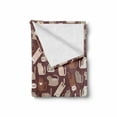 thumbnail image 2 of Cat Soft Flannel Fleece Throw Blanket, Little Kitties Cats Meow Pattern Funny Whiskers Comic Animals Graphic, Cozy Plush for Indoor and Outdoor Use, 50" x 60", Dried Rose Beige Brown, by Ambesonne, 2 of 6