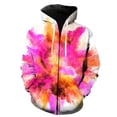 thumbnail image 1 of Sudadera con capucha y cremallera 3D para hombre y mujer, estilo informal, estilo Harajuku, de gran tamaño, 1 of 6
