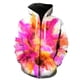 thumbnail image 1 of Sudadera con capucha y cremallera para hombre, con estampado de humo colorido de otoño, estilo Harajuku, estilo hip hop, unisex, de gran tamaño, 1 of 6