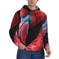 thumbnail image 2 of Fotbe Men's Hoodie with Closeup Red Flamingo Portrait Pattern - Kangaroo Pocket Pullover Hooded Sweatshirt, Perfect for Daily Wear, Travel, and Home-Small, 2 of 7