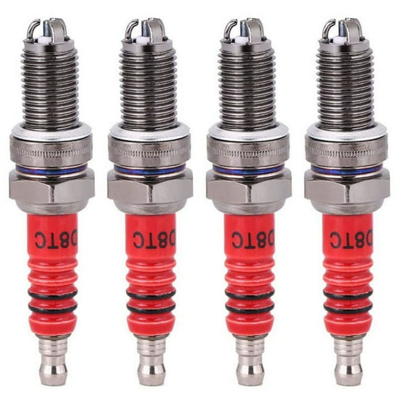 4 Pcs 3-Electrode Spark Plug D8TC for 125Cc 150Cc 200Cc 250Cc Scooter ATV Quads