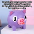 thumbnail image 3 of Purple Pig Squishy Stress Toy with Squeaky Sound and Tongue Out Design, 1 Pack, for Kids and Adults, Sensory Squeeze Toy, 3 of 4