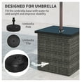thumbnail image 4 of YYDSBNHH Wicker Side Table with 1.5" Umbrella Hole, Square Outdoor End Table with UV-Resistant Frame, Storage Space, Mixed-Gray, 4 of 9