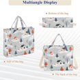 thumbnail image 6 of FORMRS Womens Corduroy Tote Bag Crossbody Shoulder Handbag with Pocket, Cartoon Blue Houses, 6 of 7