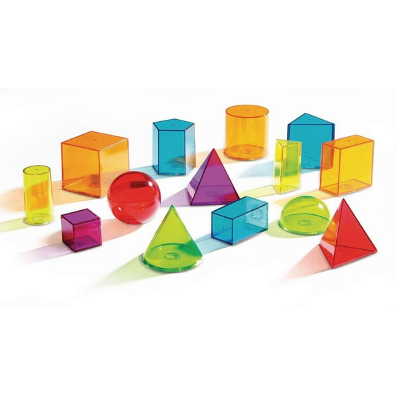Kit des solides géométrique transparent, par Learning Resources