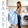 thumbnail image 6 of Twin Size Zipper Fitted Sheet Only – 100% Egyptian Cotton, 600 Thread Count, 22-Inch Extra Deep Pocket, Luxury Sateen Weave Bottom Sheet, Hotel Quality, ( 39" x 75" +22" , Light-Blue Solid ), 6 of 6