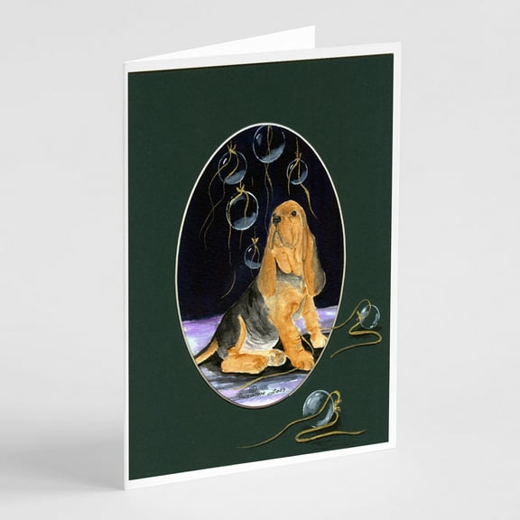 Bloodhound Greeting Cards and Envelopes Pack of 8