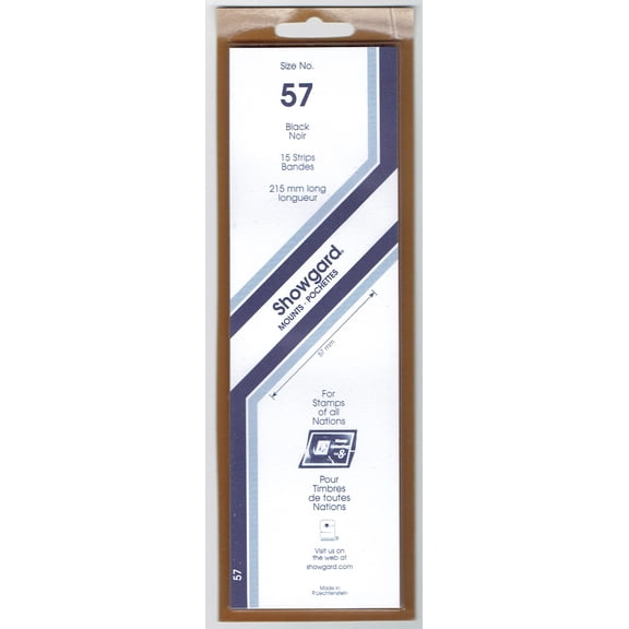 Showgard Stamp Mounts Size 61 Strip Black