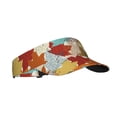 thumbnail image 2 of Gaeub Fall Maple Leaves Sun Visor Hats with Empty Top and Adjustable, UV Protection for Golf Tennis Cycling Running, 2 of 8