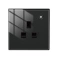 thumbnail image 3 of Panel De Vidrio De Enchufe Inteligente WiFi Tuya Enchufe de pared inteligente Estado del relé Enchufe de pared ajustable (enchufe del Reino Unido negro), 3 of 6