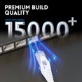 thumbnail image 4 of Cable Ethernet CableGeeker Cat7 blindado 30 m plano blanco, 4 of 8