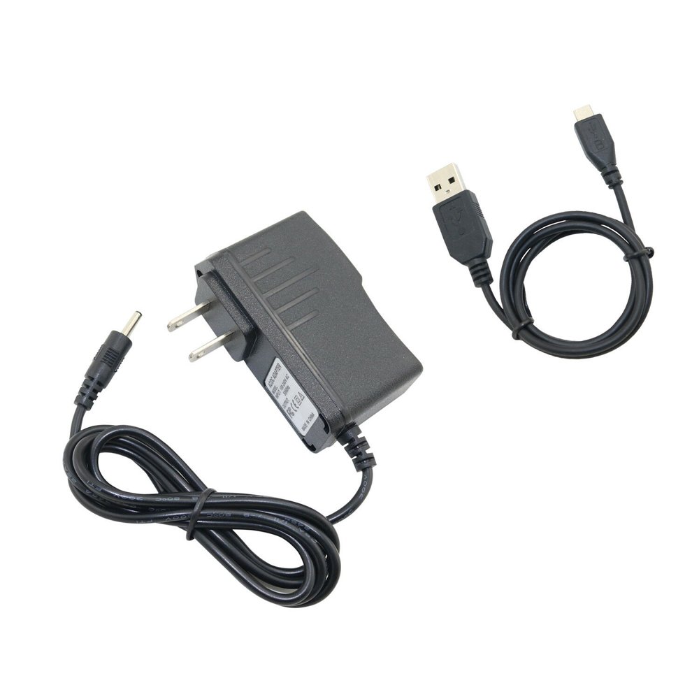AC/DC Power Adapter Wall Charger + USB Cord For RCA Voyager RCT6873W42