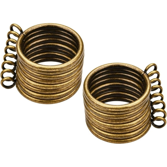 Curtain Rings for Curtain Rods: 1.5-Inch Inner Diameter Antique Bronze Curtain Hooks, Metal Curtain Rings with Eyelets, Drapery Eyelet Curtain Rings, Set of 36 PCS